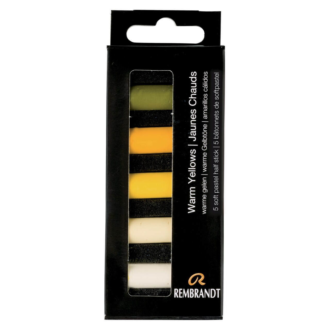 Rembrandt Soft Pastel Set, Half-Stick, 5-Colors, Warm Yellows